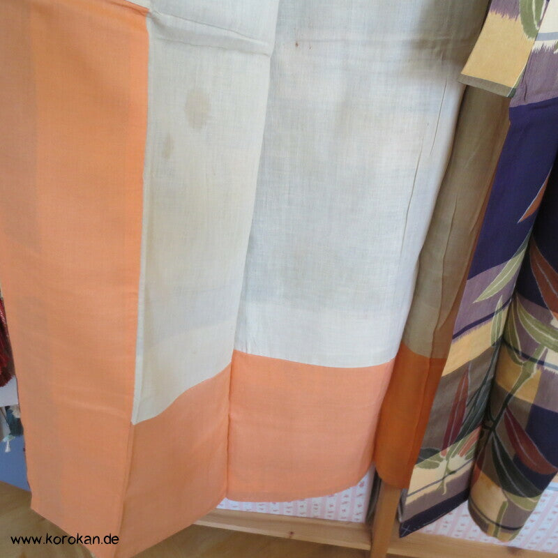 Bambus über Karo Meisen Kimono, Chu Furisode