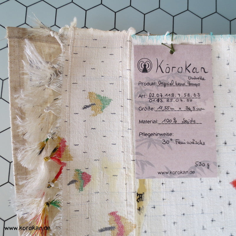 Papierschirme / Kreisel Kasuri Tanmono Tsumugi Seide