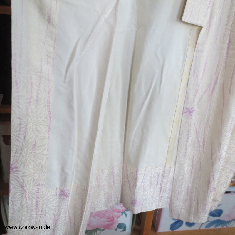 Itajime Shibori Seidendamast Juban Unterkimono