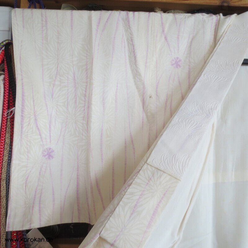 Itajime Shibori Seidendamast Juban Unterkimono
