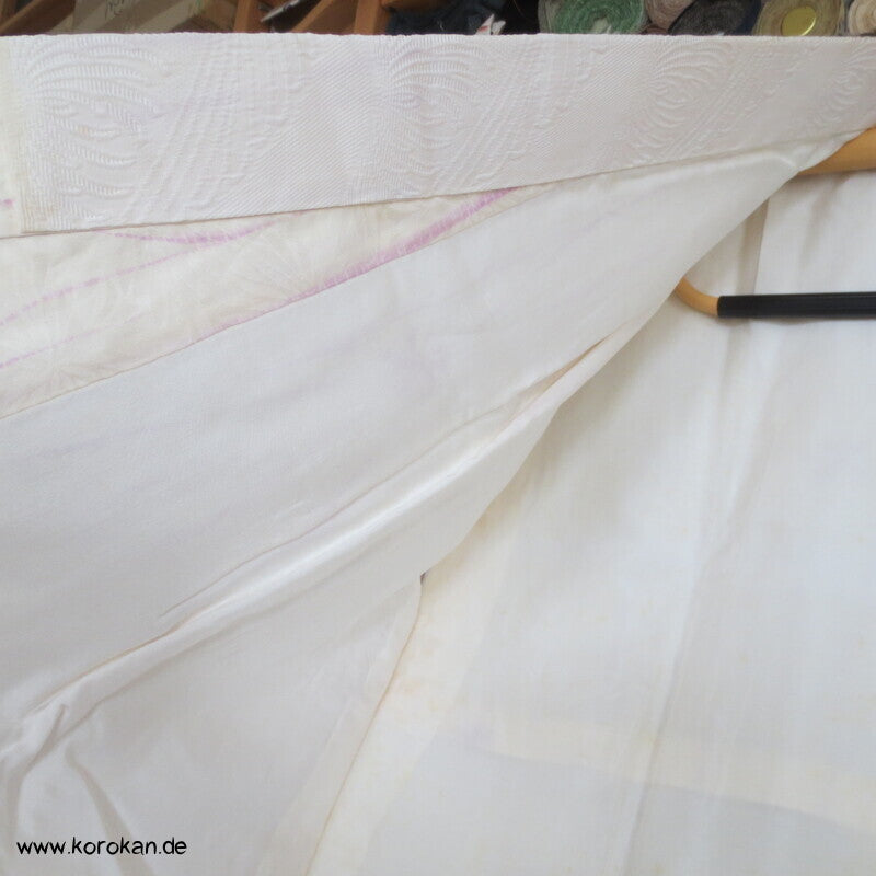 Itajime Shibori Seidendamast Juban Unterkimono