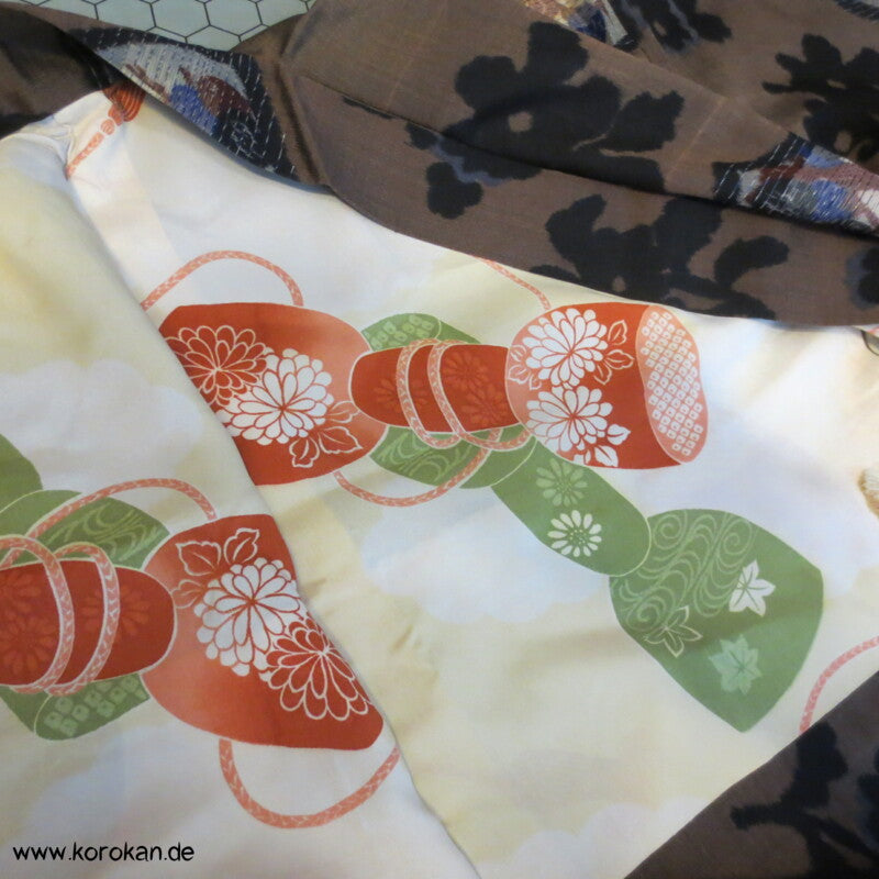 Fächer Meisen Haori Kimonojacke mit Himo