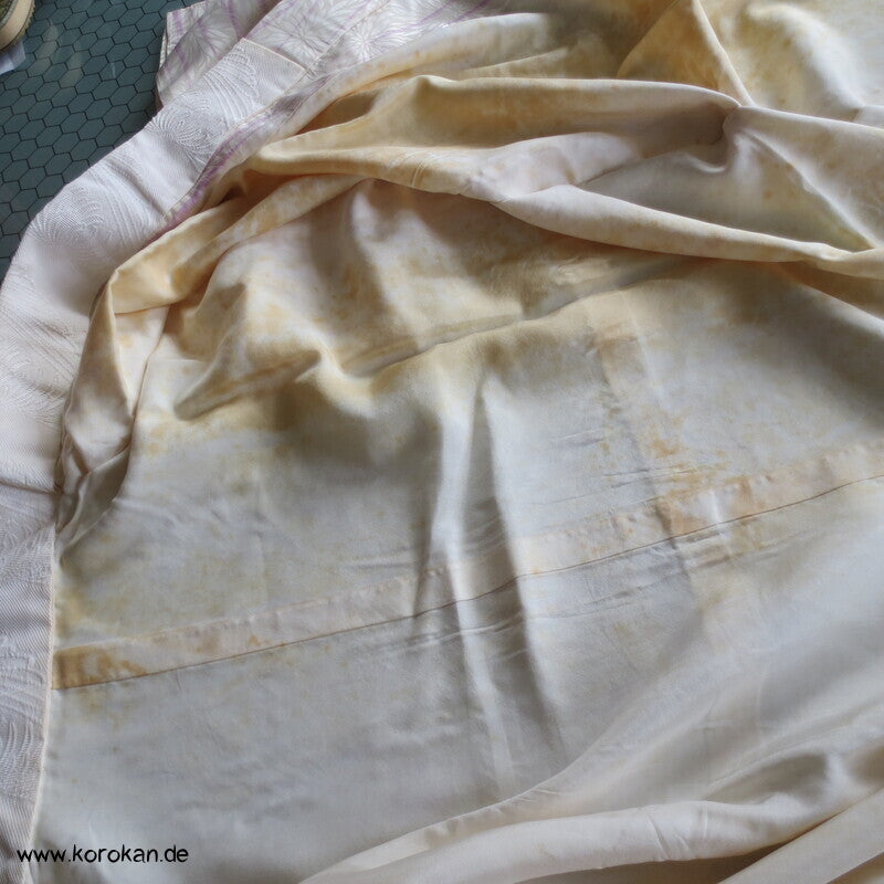Itajime Shibori Seidendamast Juban Unterkimono