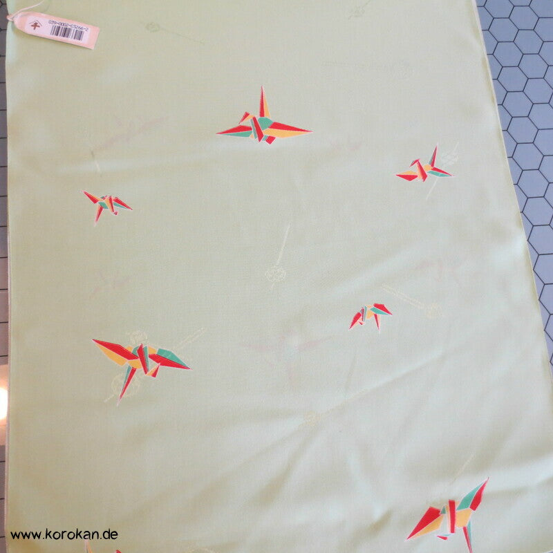 Origami Kraniche Kimono Rinzu Damast Kimono Seide