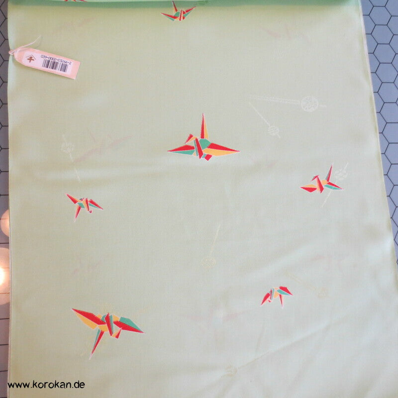 Origami Kraniche Kimono Rinzu Damast Kimono Seide