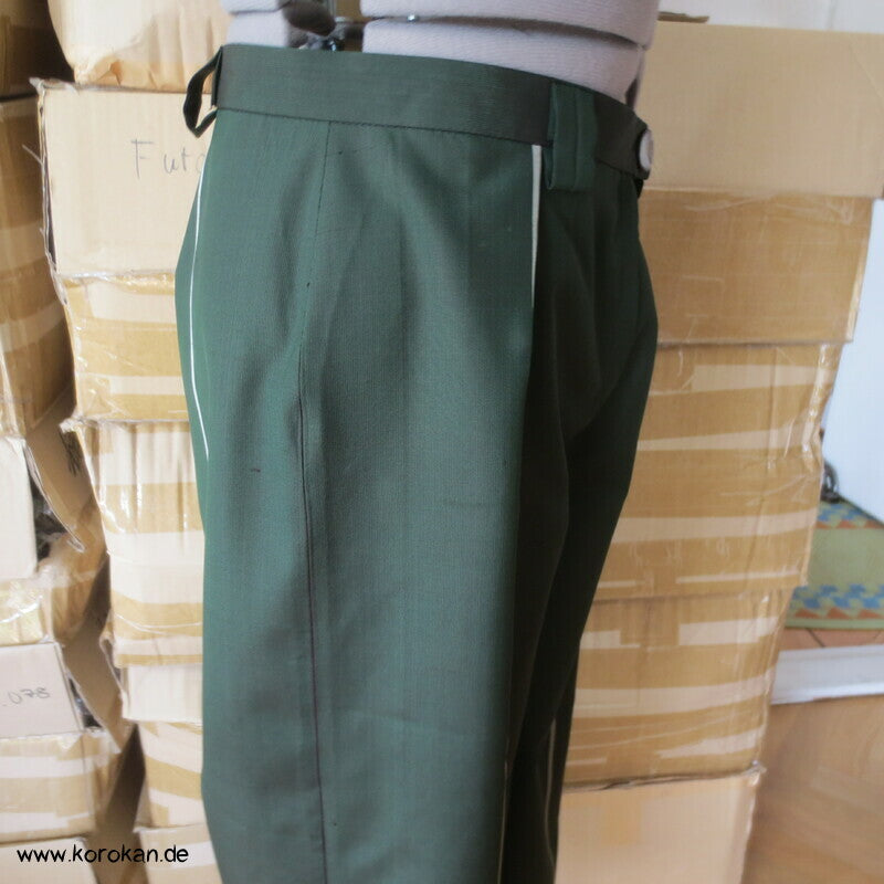 Culotte Hose aus dunkelgrüner Araihari Kimono Seide