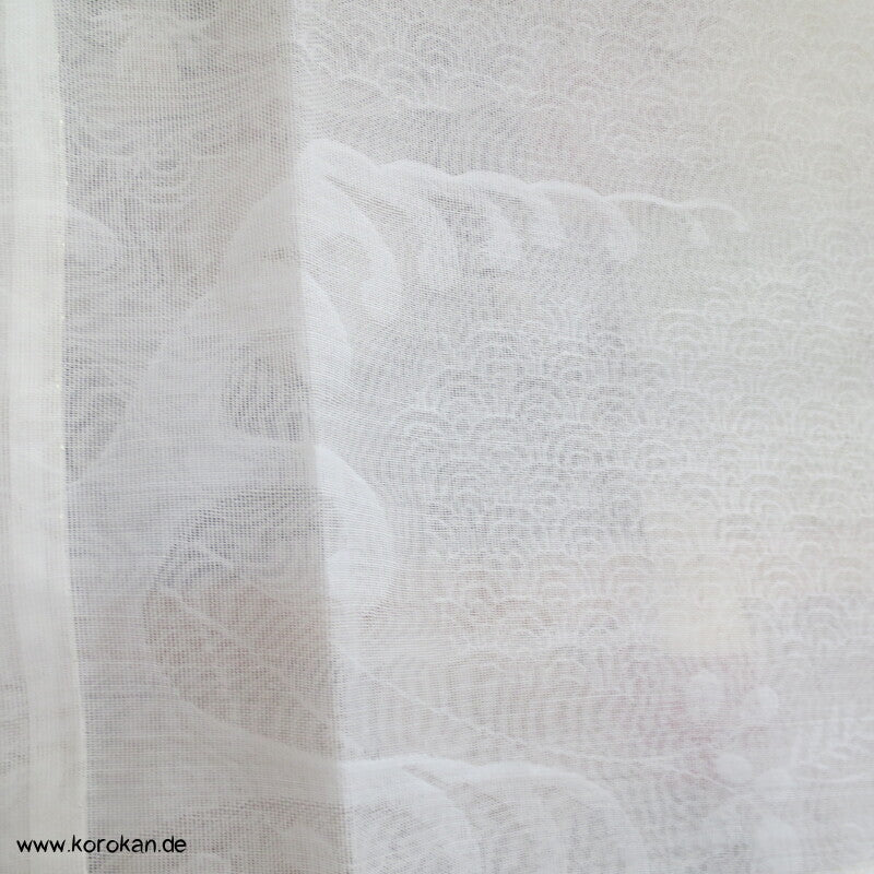 Juban Unterkimono feinstes Wellmuster Drehergewebe, hell, neu mit Tintenfleck