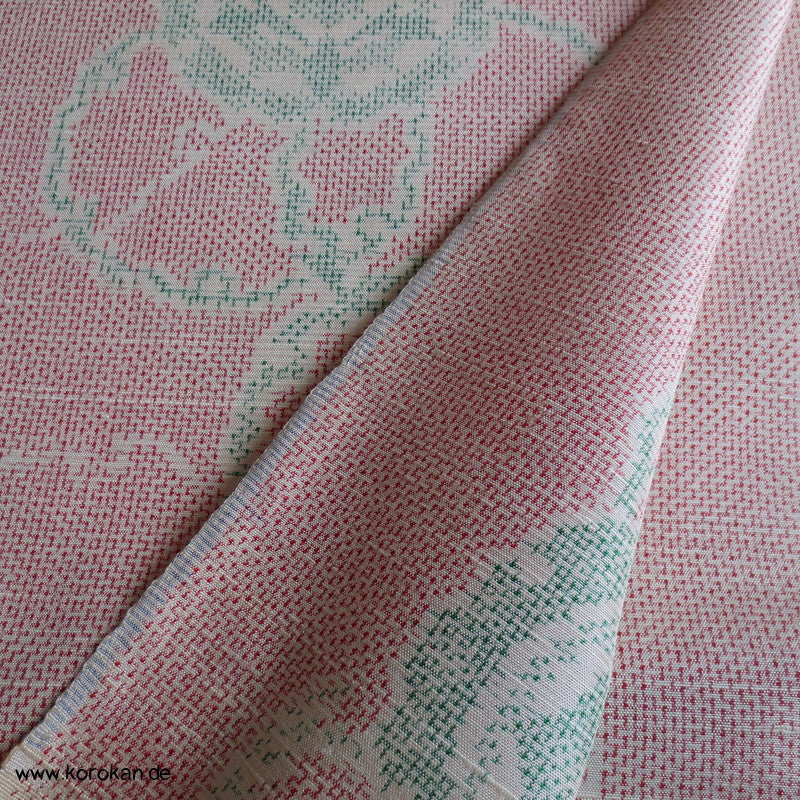 Schneeflockenrondelle Kasuri Kimono Tanmono Tsumugi Seide