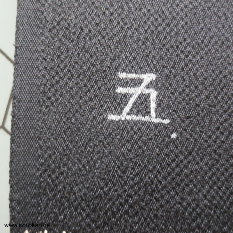 Panel Muster Stoff für Kimono - schwarz mit Lurex Druck