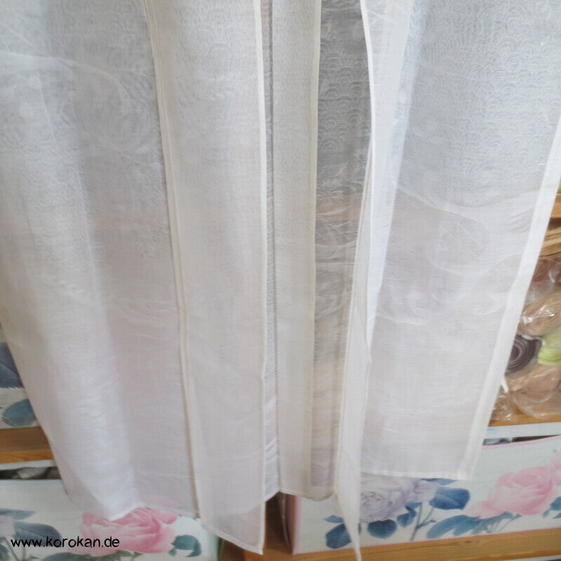 Juban Unterkimono feinstes Wellmuster Drehergewebe, hell, neu mit Tintenfleck