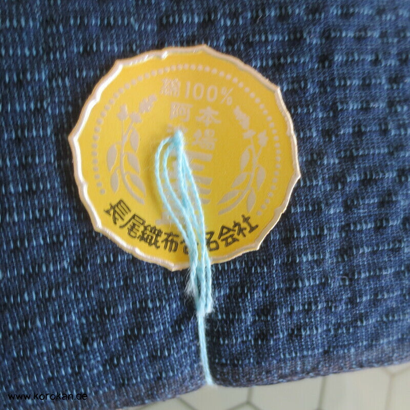 Awa Shijira originalgehefteter handgewebter dicker Kimono Baumwollstoff