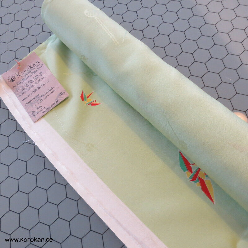 Origami Kraniche Kimono Rinzu Damast Kimono Seide
