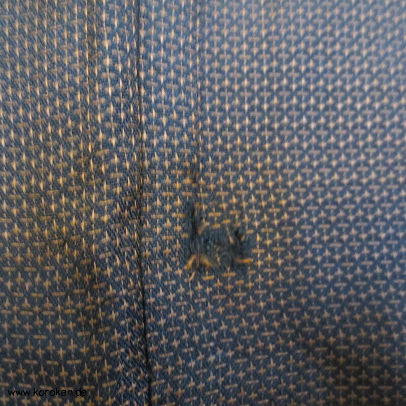 brauner Kikko Kasuri Seide Komon Kimono