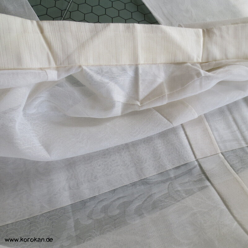 Juban Unterkimono feinstes Wellmuster Drehergewebe, hell, neu mit Tintenfleck