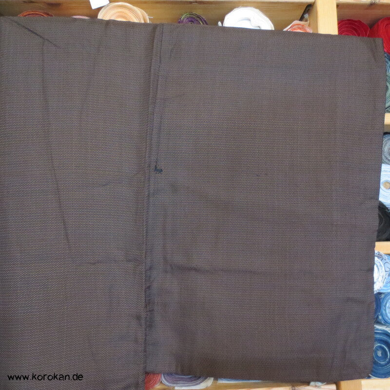 brauner Kikko Kasuri Seide Komon Kimono