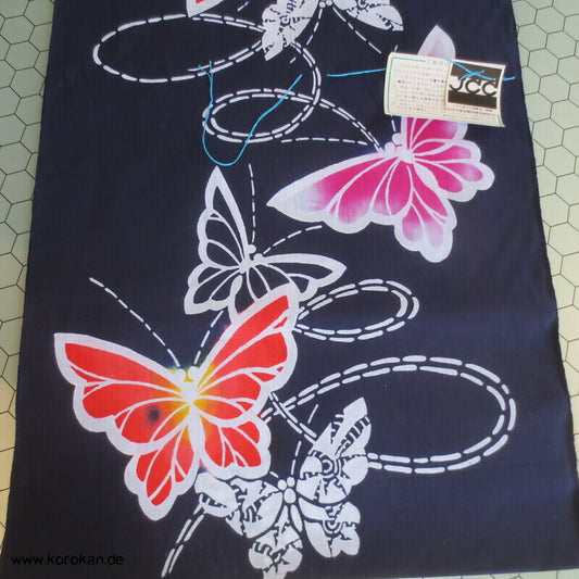 Schmetterlinge Yukata Kimono Stoff, Baumwolle