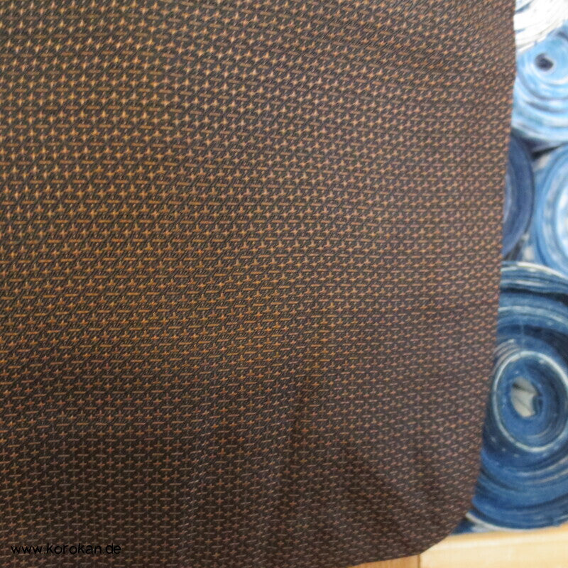 brauner Kikko Kasuri Seide Komon Kimono