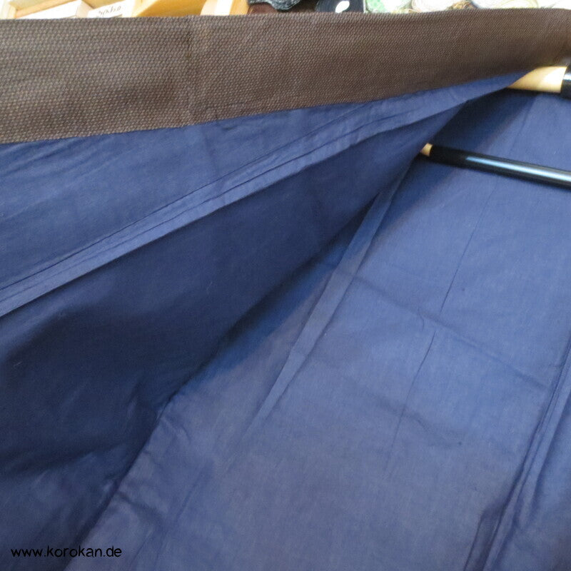 brauner Kikko Kasuri Seide Komon Kimono