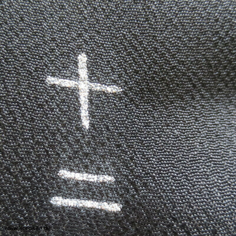 Panel Muster Stoff für Kimono - schwarz mit Lurex Druck