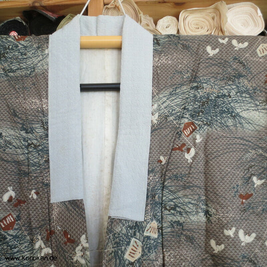 Reisgarben, Spatzen, Fischschuppenmuster Juban Unterkimono , Hausmantel