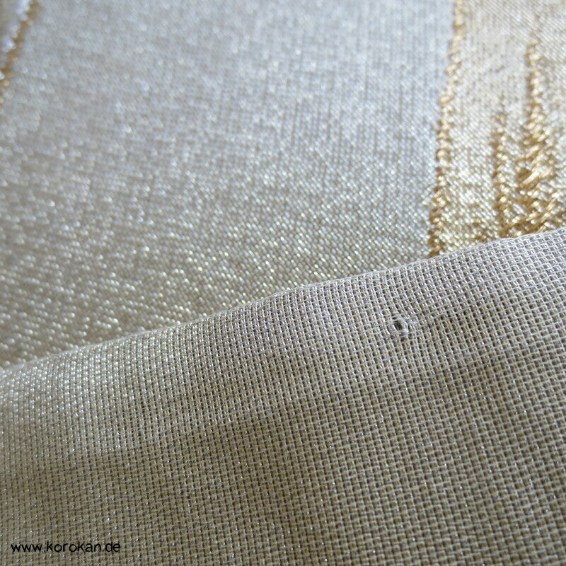 Fukuro Obi Seidenbrokat goldener Bambus