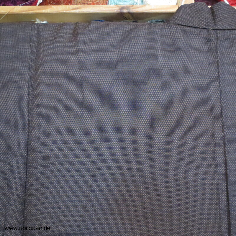 brauner Kikko Kasuri Seide Komon Kimono