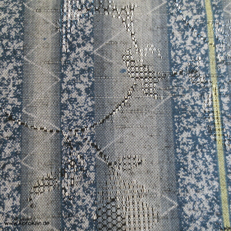 Blütenstreifen Wolle/ Synthetik Kimono Jacquard Stoffrolle
