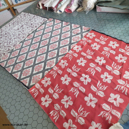 Panel Muster Stoff für Kimono - Blumen, Blätter, abstrakt
