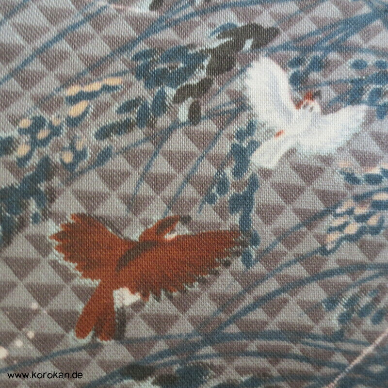 Reisgarben, Spatzen, Fischschuppenmuster Juban Unterkimono , Hausmantel