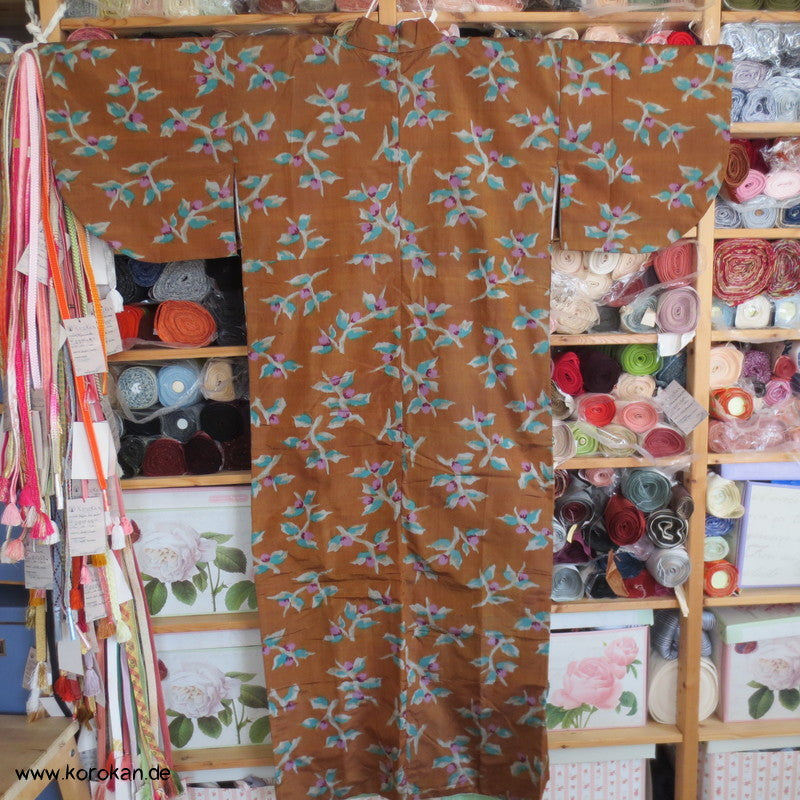 Antiker Blüten Meisen Kosode Ärmel Kimono