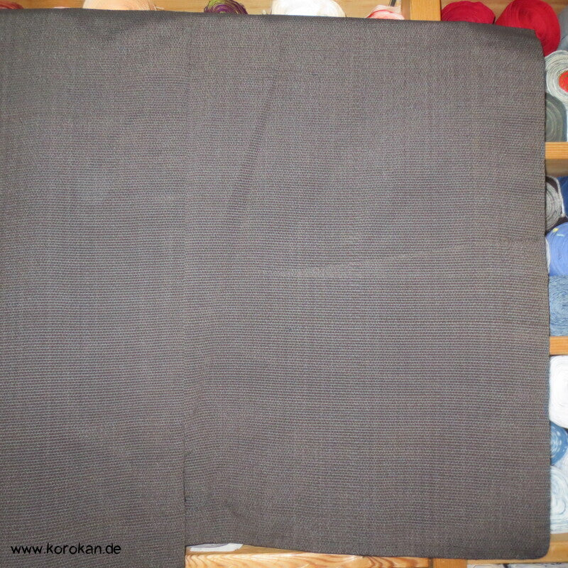braun - blaugrauer Kikko Kasuri Seide Komon Kimono