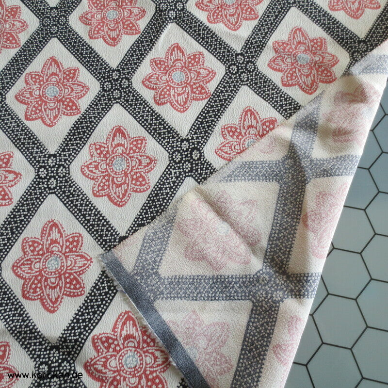 Panel Muster Stoff für Kimono - Blumen, Blätter, abstrakt