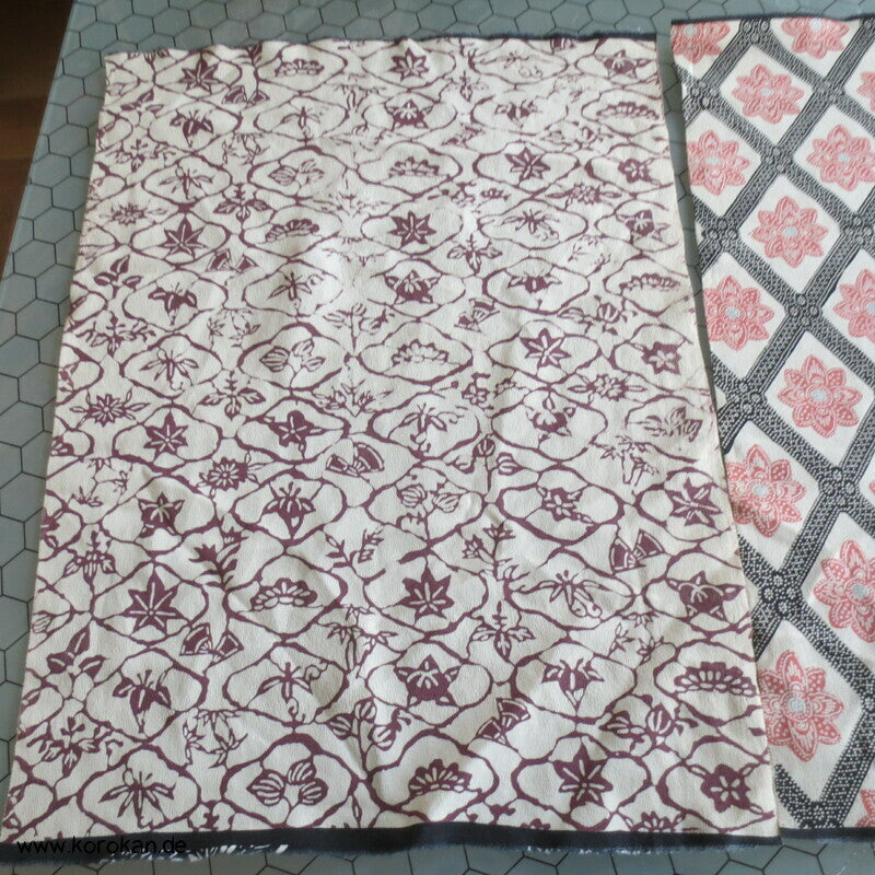 Panel Muster Stoff für Kimono - Blumen, Blätter, abstrakt