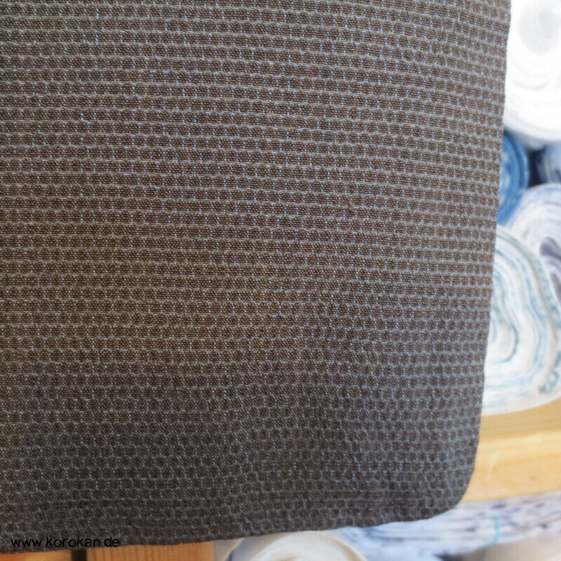 braun - blaugrauer Kikko Kasuri Seide Komon Kimono