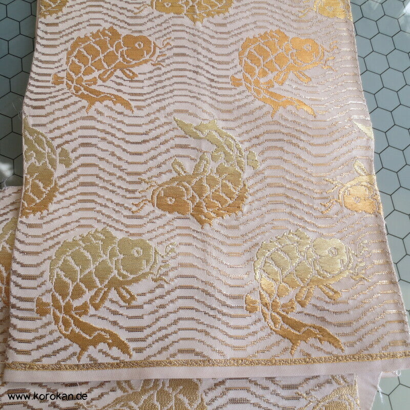 Araihari Fukuro Obi Seidenbrokat Goldbrassen