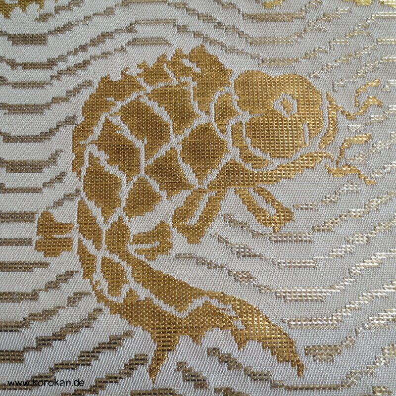 Araihari Fukuro Obi Seidenbrokat Goldbrassen