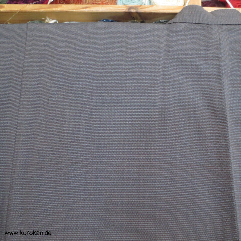 braun - blaugrauer Kikko Kasuri Seide Komon Kimono