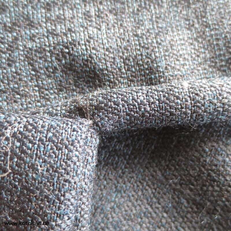 blauer Wolle / Seide  Hitoe Kimono