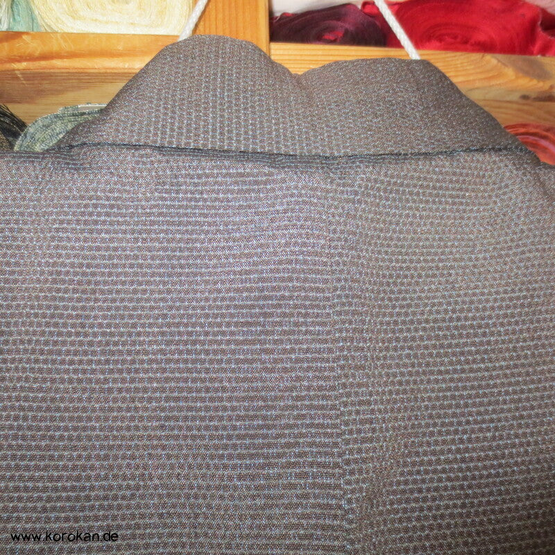 braun - blaugrauer Kikko Kasuri Seide Komon Kimono