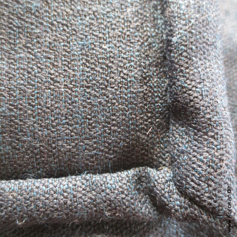 blauer Wolle / Seide  Hitoe Kimono