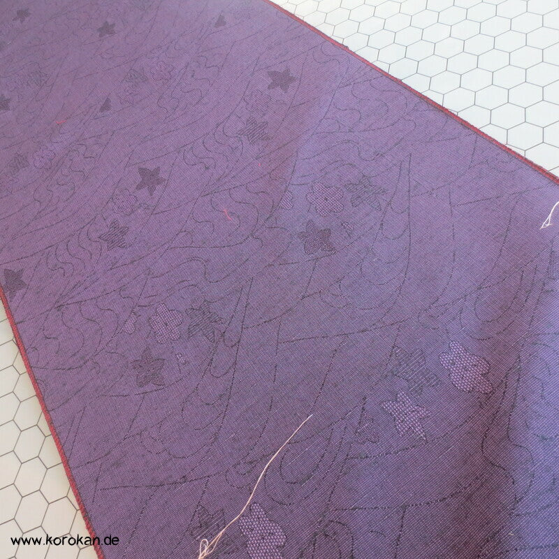 Blüten, Blätter Mischgewebe Kimono Jacquard