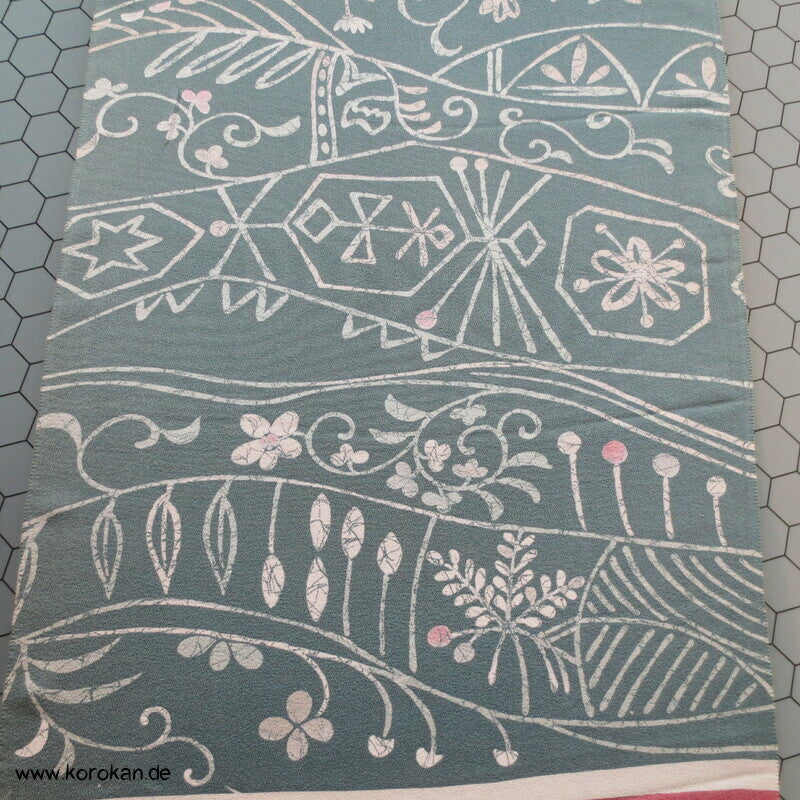 Panel Muster Seide für Kimono - Blumen, Blätter, abstrakt