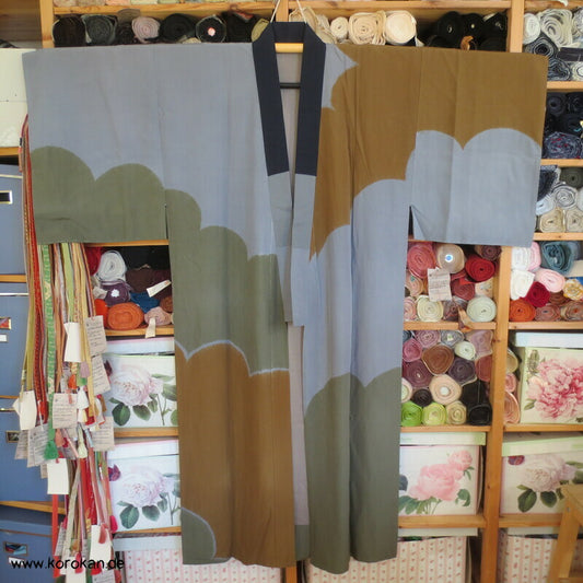 Shibori Wolken Juban Unterkimono, Seidencrepe