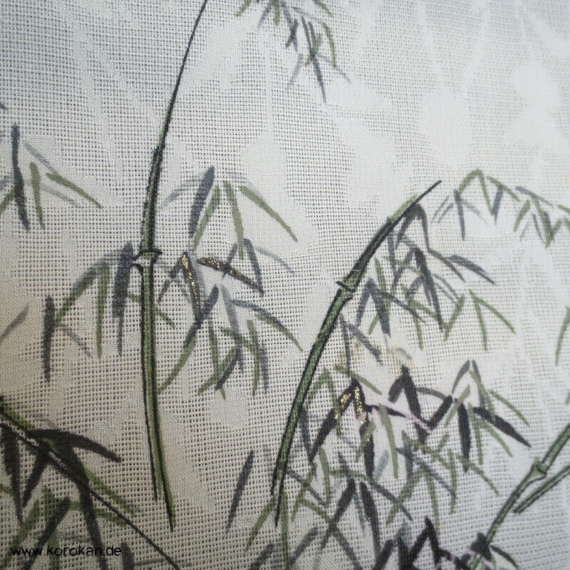 Bambuswäldchen vor Strohmatten Hitoe Homongi Kimono