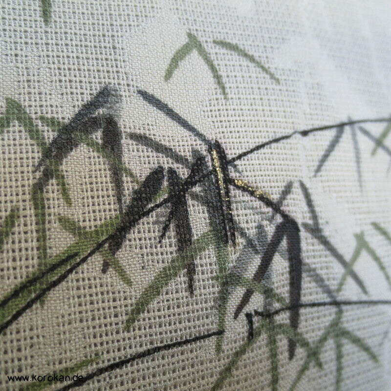 Bambuswäldchen vor Strohmatten Hitoe Homongi Kimono