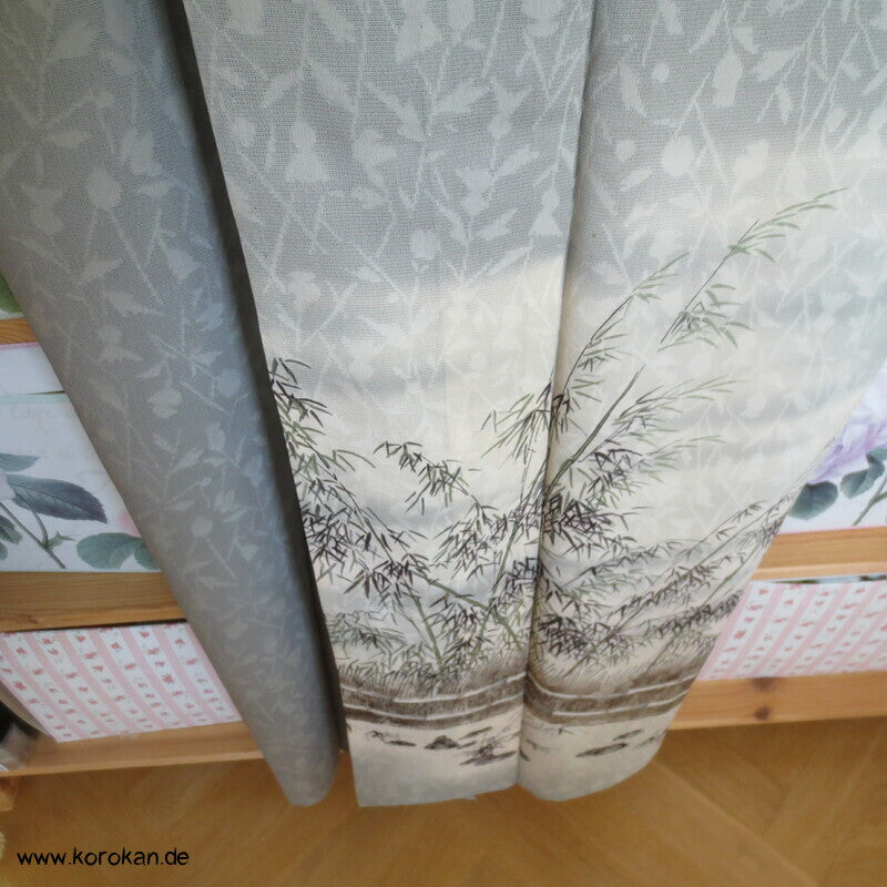 Bambuswäldchen vor Strohmatten Hitoe Homongi Kimono