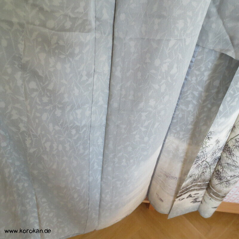 Bambuswäldchen vor Strohmatten Hitoe Homongi Kimono