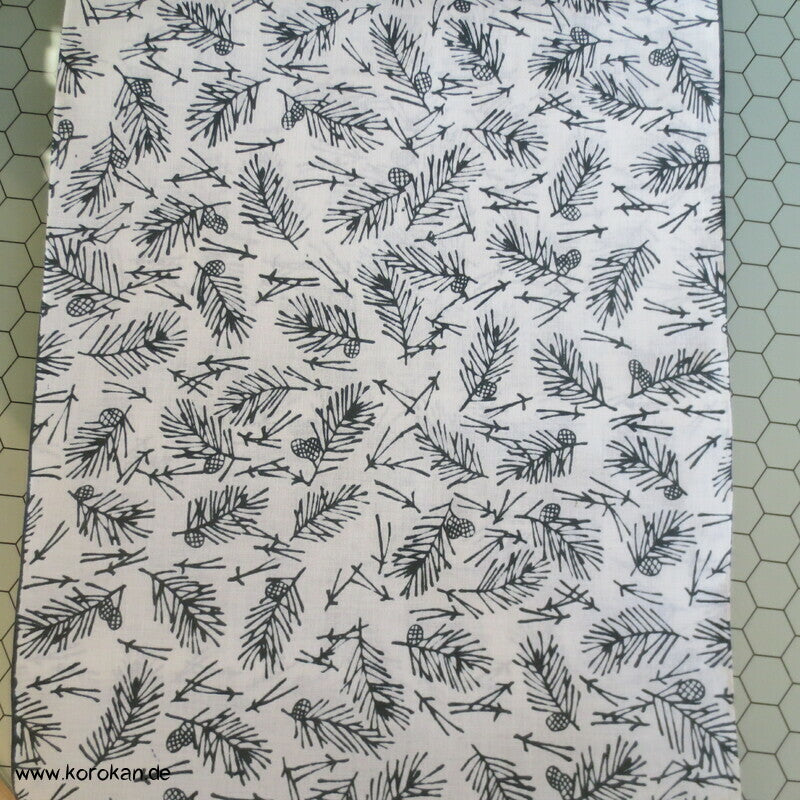 junge Pinientriebe originalgehefteter Yukata Kimono Stoff