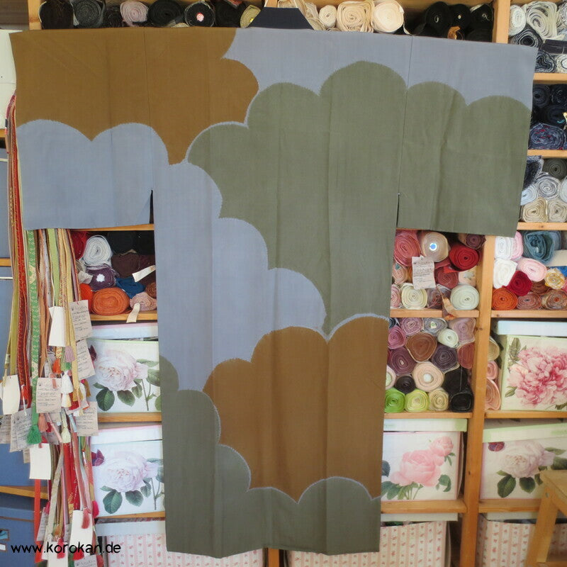 Shibori Wolken Juban Unterkimono, Seidencrepe