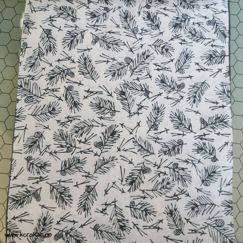 junge Pinientriebe originalgehefteter Yukata Kimono Stoff